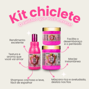 Creme Pentear Chiclete Pink Chique Coiffer 350g - Imagem 2