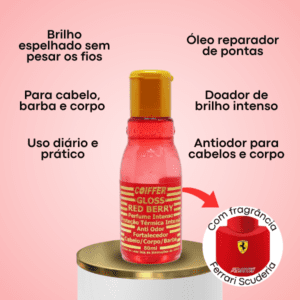 Gloss Red Berry Coiffer 80ml Fortalecedor e Brilho - Imagem 2