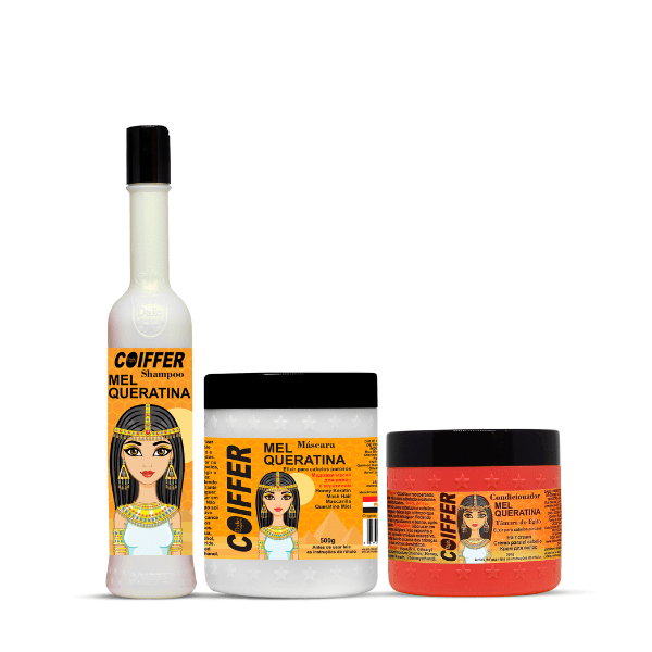 kit mel queratina Kit Cliente Mel E Queratina Coiffer (3 UNIDADES) - Imagem 1