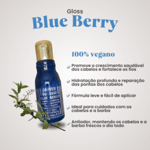 Gloss Blue Berry Coiffer 80ml – Proteção Térmica e Brilho Intenso - Imagem 2