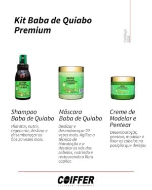 Kit Cliente Baba De Quiabo Premium Coiffer(3 UNIDADES) - Imagem 2