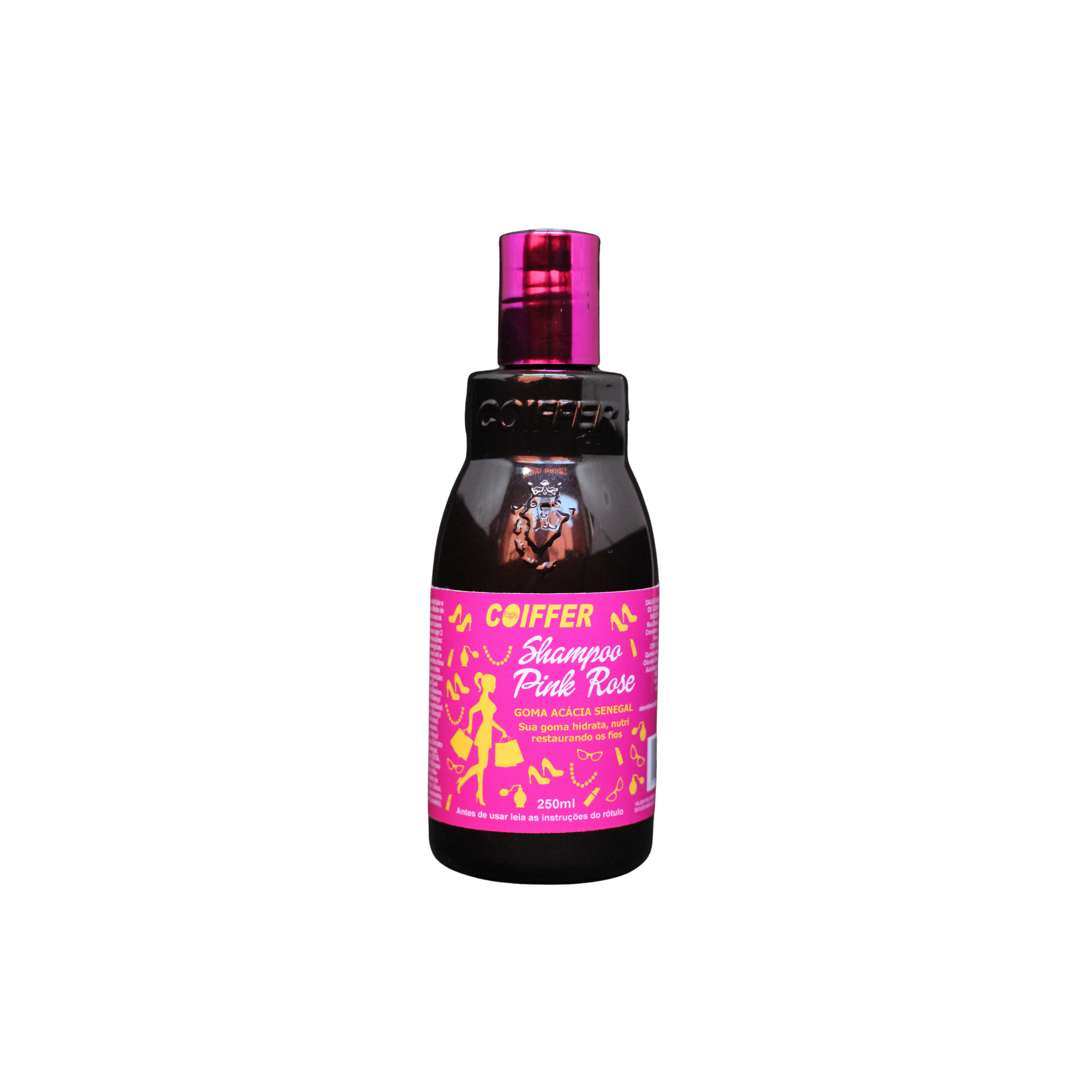 15348438615-shampoo-pink-rose-250ml-fundo-branco.png Shampoo Pink Rose 250Ml Coiffer - Imagem 1