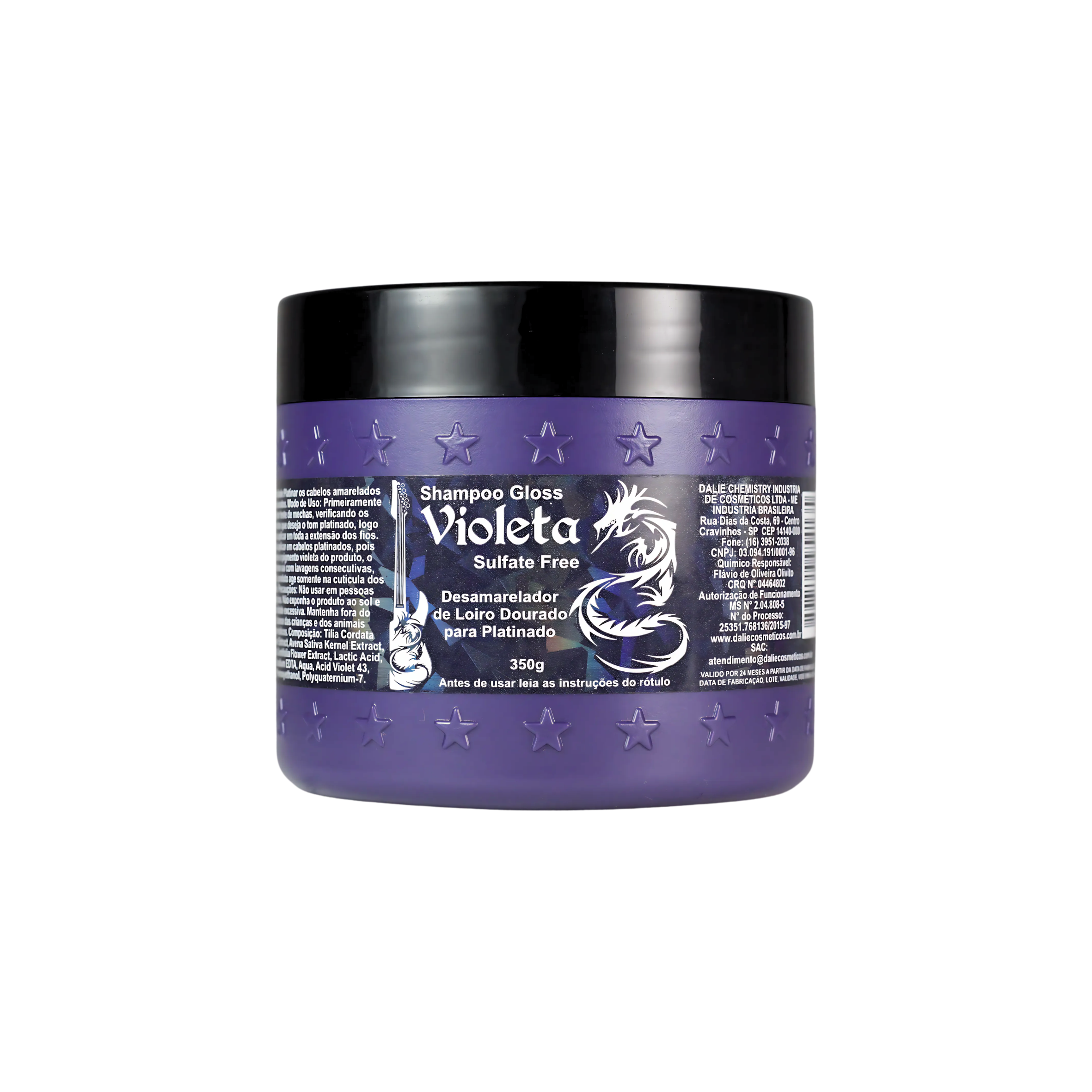 15629719417-3455-shampoo-gloss-violeta-350g.png Shampoo Gloss Violeta Coiffer 350G - Imagem 1